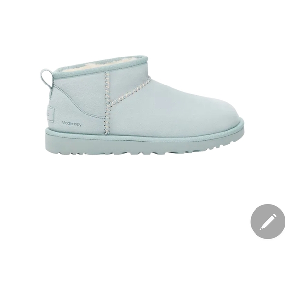 UGG Shoes - Cozy Light Blue Suede UGG Madhappy Ankle Boots